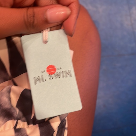 Marine Layer Plunge Bikini Top and bottom in India Ink Geo - Picture 5 of 7